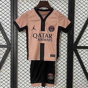 Novo Kit Infantil PSG 3 Camisa e Short 2024 / 2025