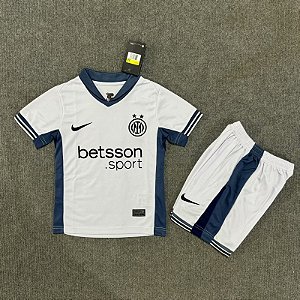 Novo Kit Infantil Inter De Milão 2 Camisa e Short  2024 / 2025