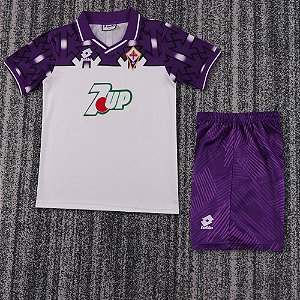 Kit Infantil Fiorentina 2 Retrô Camisa e Short 1992 / 1993