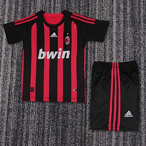 Kit Infantil Milan 1 Retrô Camisa e Short 2008 / 2009