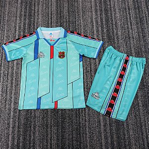 Kit Infantil Barcelona 2 Retrô Camisa e Short 1995 / 1997