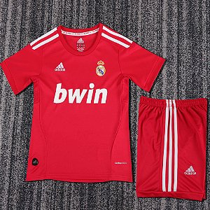 Kit Infantil Real Madrid 3 Retrô Camisa e Short 2011 / 2012