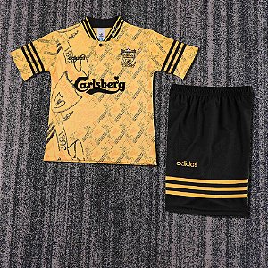 Kit Infantil Liverpool 3 Retrô Camisa e Short 1994 / 1996