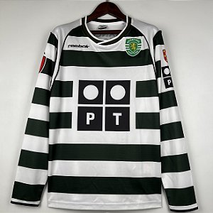 Camisa Manga Comprida Sporting 1 Retrô 2001 / 2003