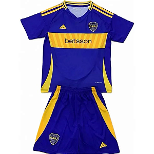 Kit Infantil Boca Juniors 1 Camisa e Short  2024 / 2025