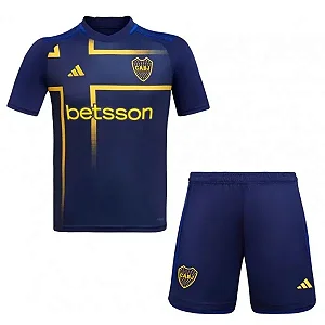 Kit Infantil Boca Juniors 3 Camisa e Short  2024 / 2025
