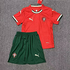 Novo Kit Infantil Portugal 1 Camisa e Short 2025 / 2026