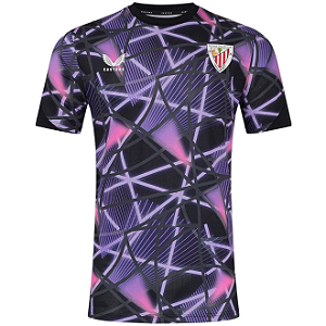 Nova Camisa Athletic Bilbao Pré- Jogo Torcedor Masculina 2024 / 2025