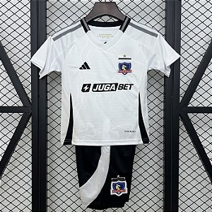 Novo Kit Infantil Colo Colo 1 Branco Camisa e Short 2025 / 2026