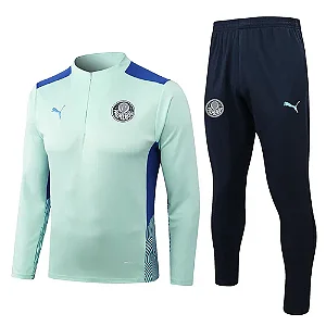 Conjunto Palmeiras Treino ziper curto