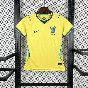 Nova Camisa Feminina Brasil 1 Amarela 2026 / 2026 - COPA DO MUNDO