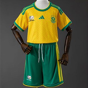 Novo Kit Infantil África do Sul 1 Camisa e Short 2026 - COPA DO MUNDO