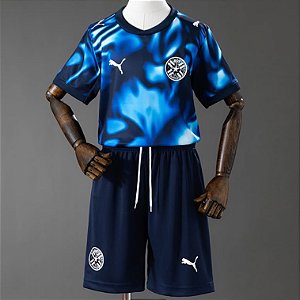 Novo Kit Infantil Paraguai 2 Camisa e Short 2026 - COPA DO MUNDO