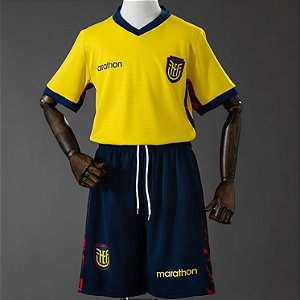 Novo Kit Infantil Equador 1 Camisa e Short 2026 - COPA DO MUNDO