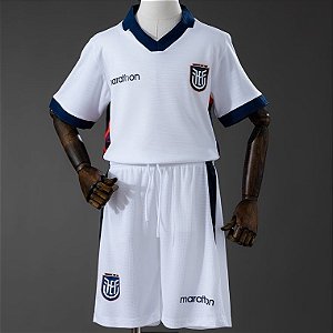 Novo Kit Infantil Equador 3 Camisa e Short 2026 - COPA DO MUNDO