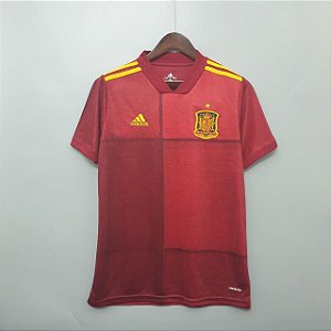 Camisa Espanha 1 Vermelha Torcedor Masculina 2021