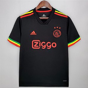 Nova Camisa Ajax 3 Bob Marley Torcedor Masculina 2021 / 2022