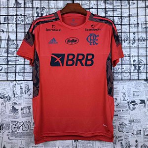 camisa de treino do flamengo vermelha
