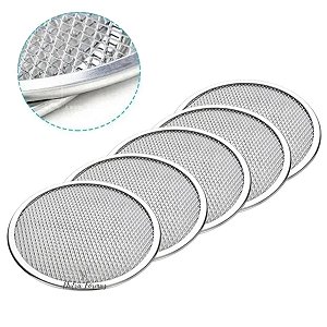 Tela Para Pizza 30 cm Redonda Em Alumínio Reforçado Kit 5 Peças