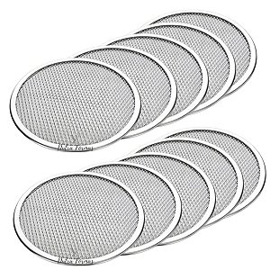 Kit 10 Telas De Pizza 30 cm Redonda Em Alumínio Reforçado