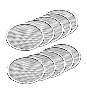 Tela De Pizza Em Alumínio 25 cm Resistente Kit 10 Peças
