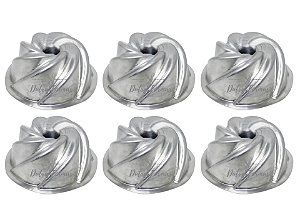Kit 06 Mini Formas Vulcão Suíça Bolo Decorado 9x3,5 cm Com Furo