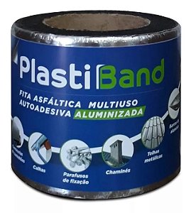 Fita Manta Asfáltica Aluminizada 10CMx10MTS - Plastiband