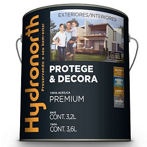 Tinta Acrílica Premium Fosca Protege e Decora 3,6 Litros Branco Neve Hydronorth