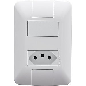 Tomada simples e Tecla Simples 4x2 Aria 1 Seção 20A Tramontina Aria
