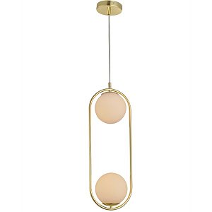 Pendente E-27 Pérola Arco Duo Ouro Brilhoso para 02 Lâmpadas - Avant