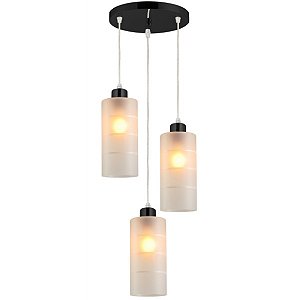 Pendente E-27 Primus Alba Preta para 03 Lâmpadas - Avant