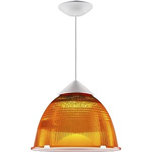 Pendente Prismático Led 12" 20W Laranja/Branco - Ventisol