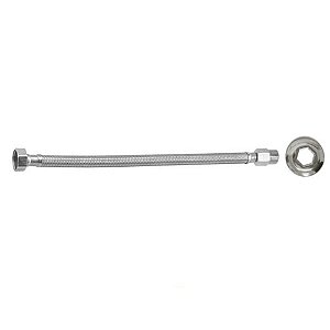 Engate de Metal Cromado Flexível F/F 1/2 30CM - Romar