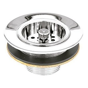 Válvula de Metal Cromada Pia Americana 3.1/2" Arruela de Metal - Romar