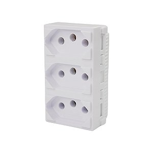 Modulo 3 Tomadas Abnt 10a Embutir Branco I9  Ilumi