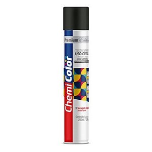 Tinta Spray Uso Geral 250ml Preto Brilhante - Baston