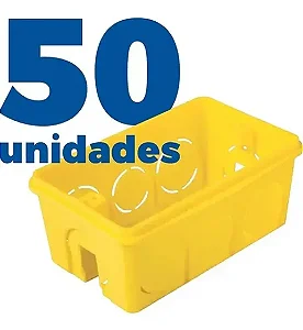 Kit 50 Caixas De Luz Pvc Amarelas 4x2 Empilhável - Tramontina