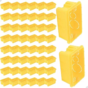 Kit 100 Caixas De Luz Pvc Amarelas 4x2 Empilhável - Tramontina