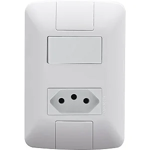 Kit 5 Conjunto Tramontina Tomada com Interruptor 20A +Tecla A6 Linha Aria