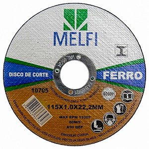 Disco De Corte Metal 4.1/2 X 1,0mm Melfi Import Kit com 20