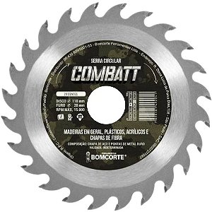 Serra Circular Widia 4.3/8 24 Dentes Bomcorte Kit 3