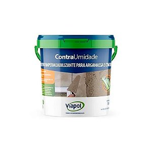 Aditivo Impermeabilizante Contra Umidade 3,6L Viapol Para Reboco e Contrapiso Bloqueia Umidade de Parede