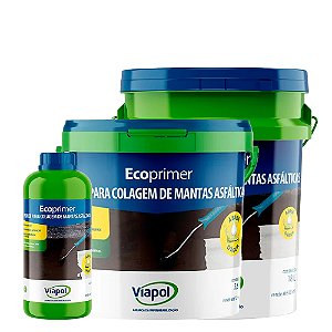 Primer Asfáltico Base Água Ecoprimer Viapol para Lajes e Concreto (1L, 3.6L, 18L)