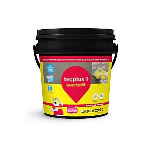 Aditivo Impermeabilizante Tecplus 1 18L Quartzolit para Concreto de Baldrame e Reboco