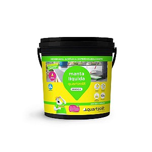 Manta Líquida Branca para Telhados e Lajes Redutora de Calor | Quartzolit Impermeabilizante 4kg