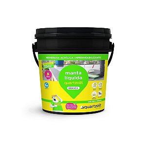 Manta Líquida Branca Telhados e Lajes Redutora de Calor Quartzolit Impermeabilizante 18kg