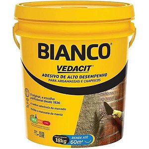 Aditivo "Cola" Para Argamassa Adesivo Bianco Vedacit 18kg, 3.6kg, 900g Para Chapisco, Reboco, Reparos e Gesso