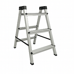 Banco Escada de Alumínio 3 Degraus Quality Leve, Dobrável e Não Enferruja