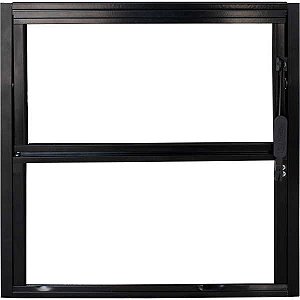 Basculante Alumínio Preto 40x60 Vidro Boreal | 2 Módulos Quality