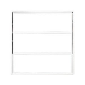 Basculante Alumínio Branco 60x60 Vidro Boreal | 3 Módulos Quality